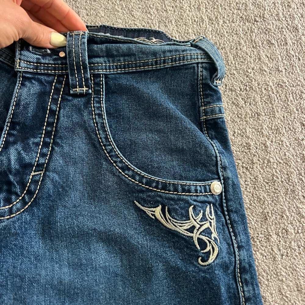 JNCO Karatz 23" Wide Leg jeans in a Dark Stone wash. - Picture 6 of 8